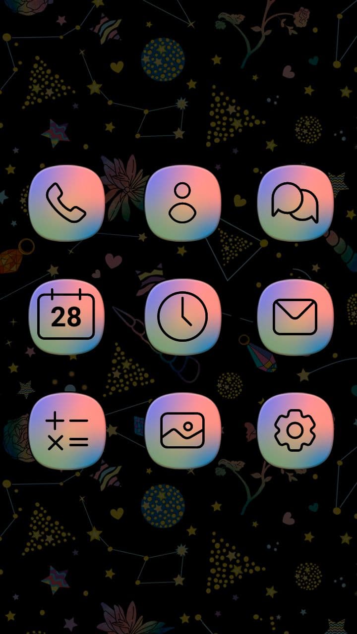 Mehrfarbiges Magisches Muster