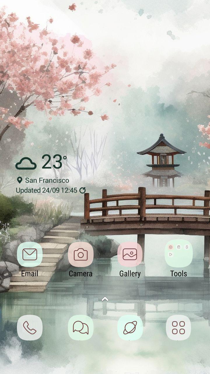 Ruhiger Zen-Garten