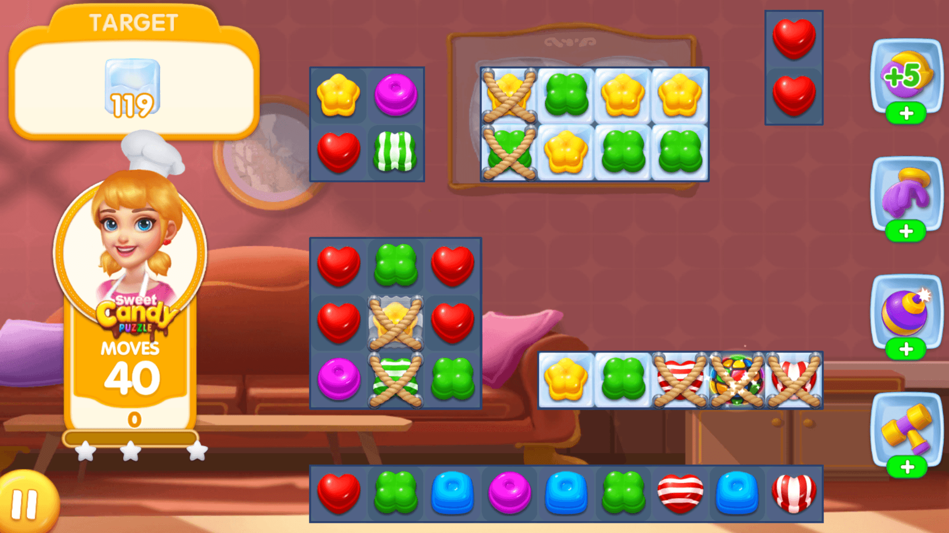 Süßes Bonbon-Puzzle