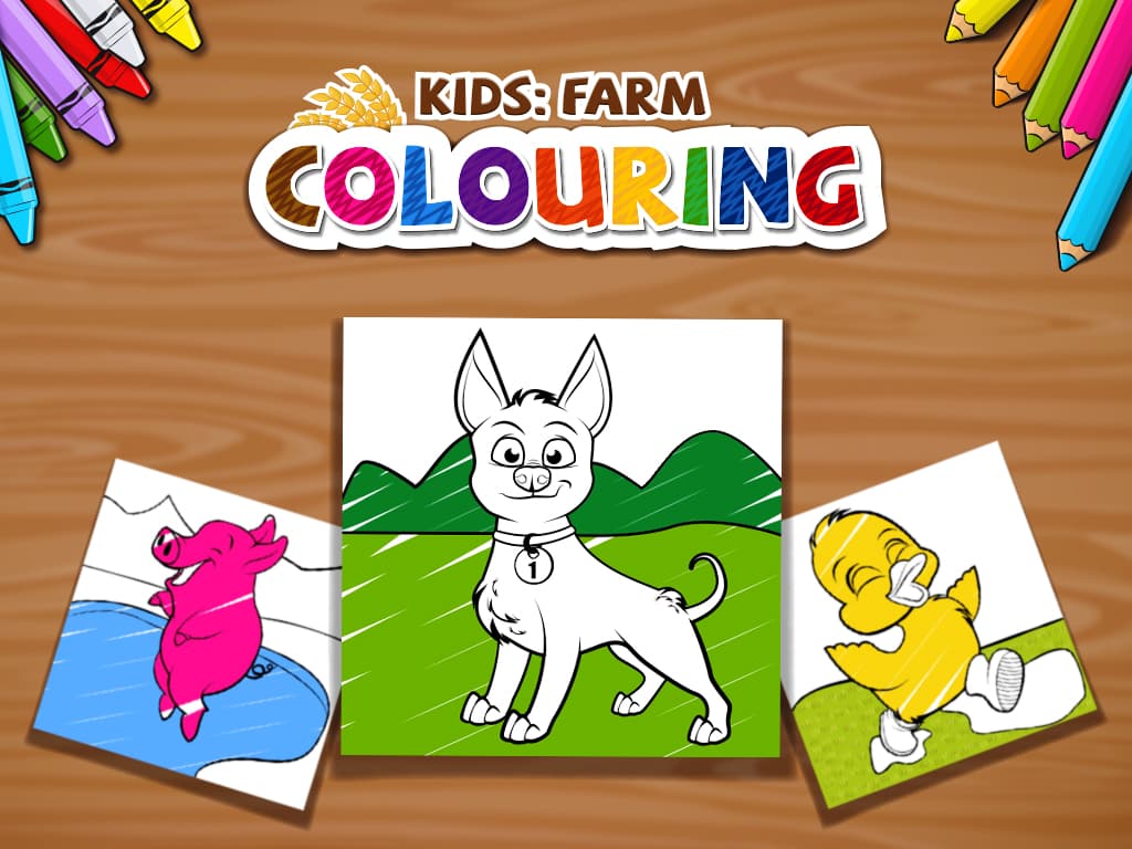 Kids Farm Colouring