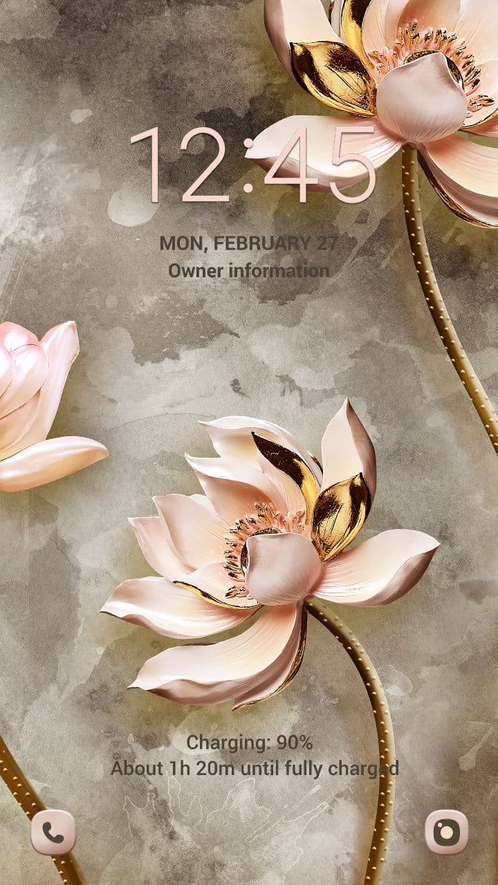 Rose Und Goldene Blumen