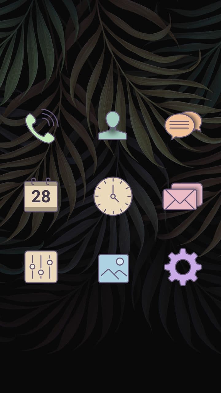 Exotisches Blattmuster