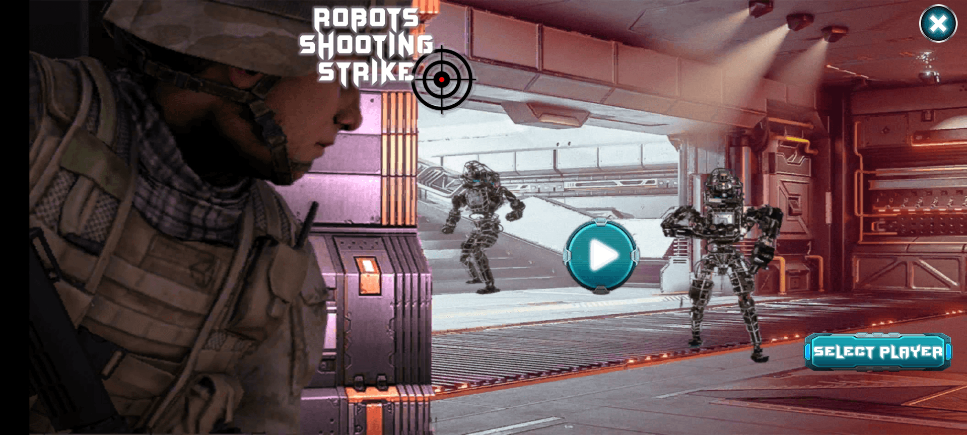 Roboter schießen Streik