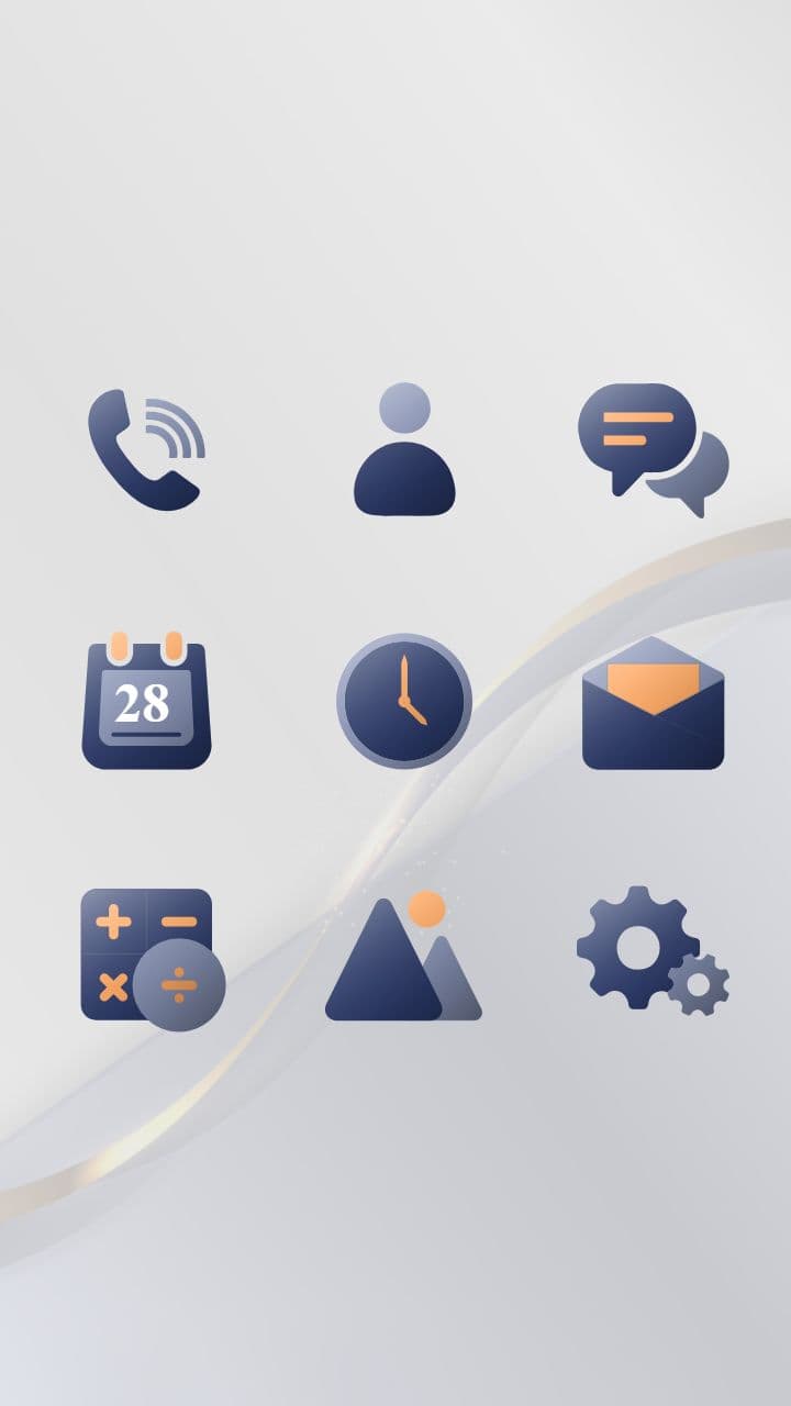 Goldene Linie Auf Sanftem Blau