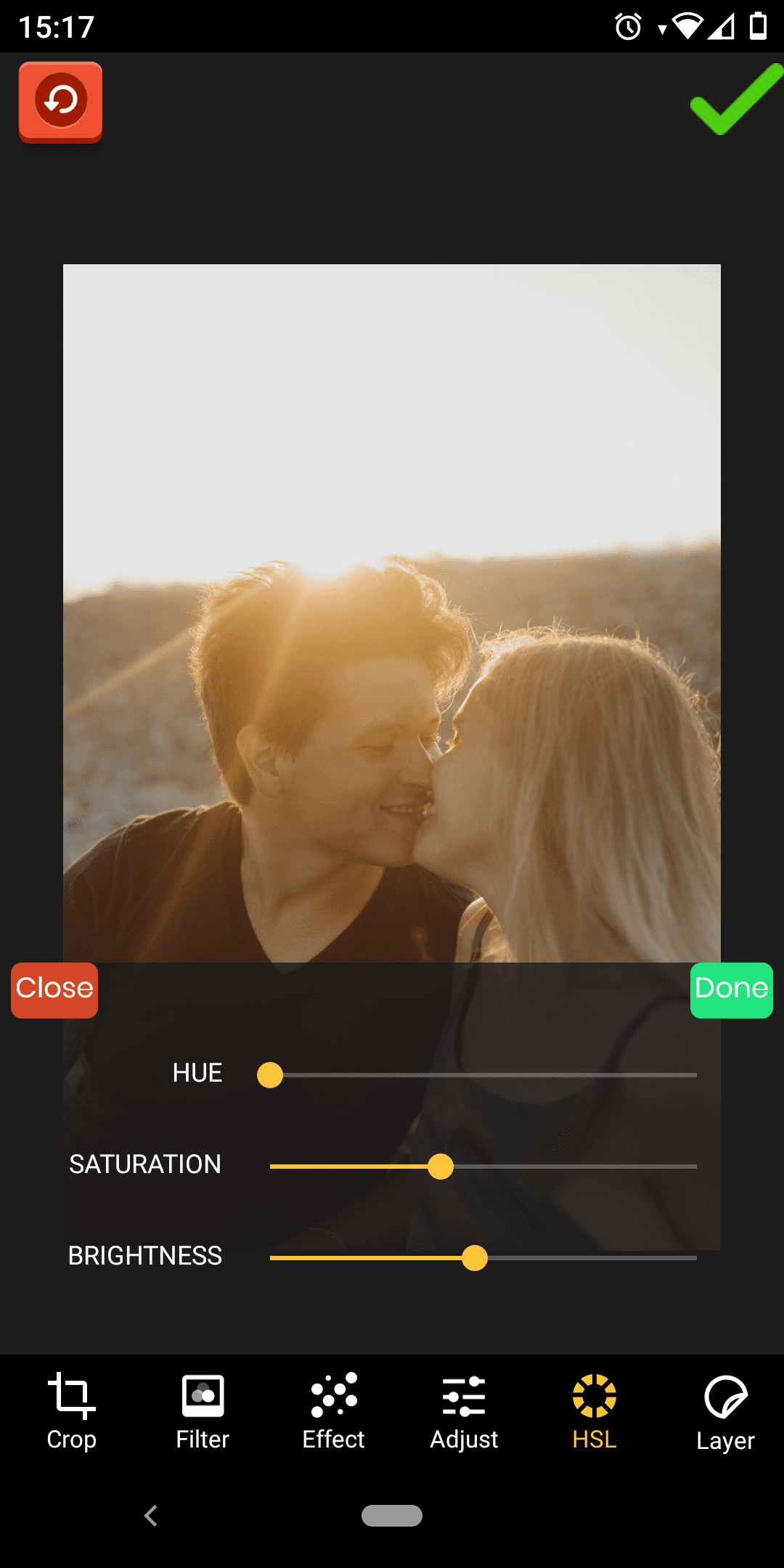 Foto-Editor einfärben