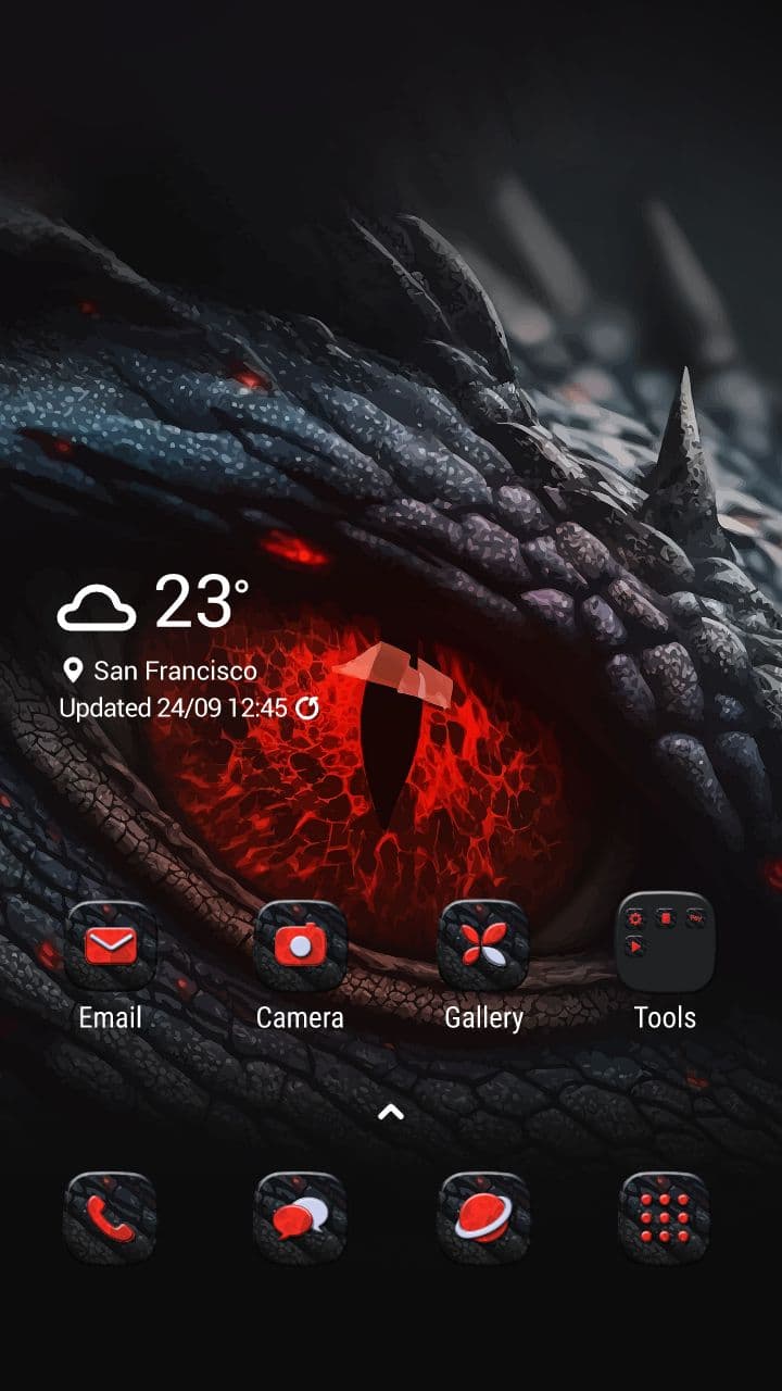 Rot Leuchtendes Drachenauge