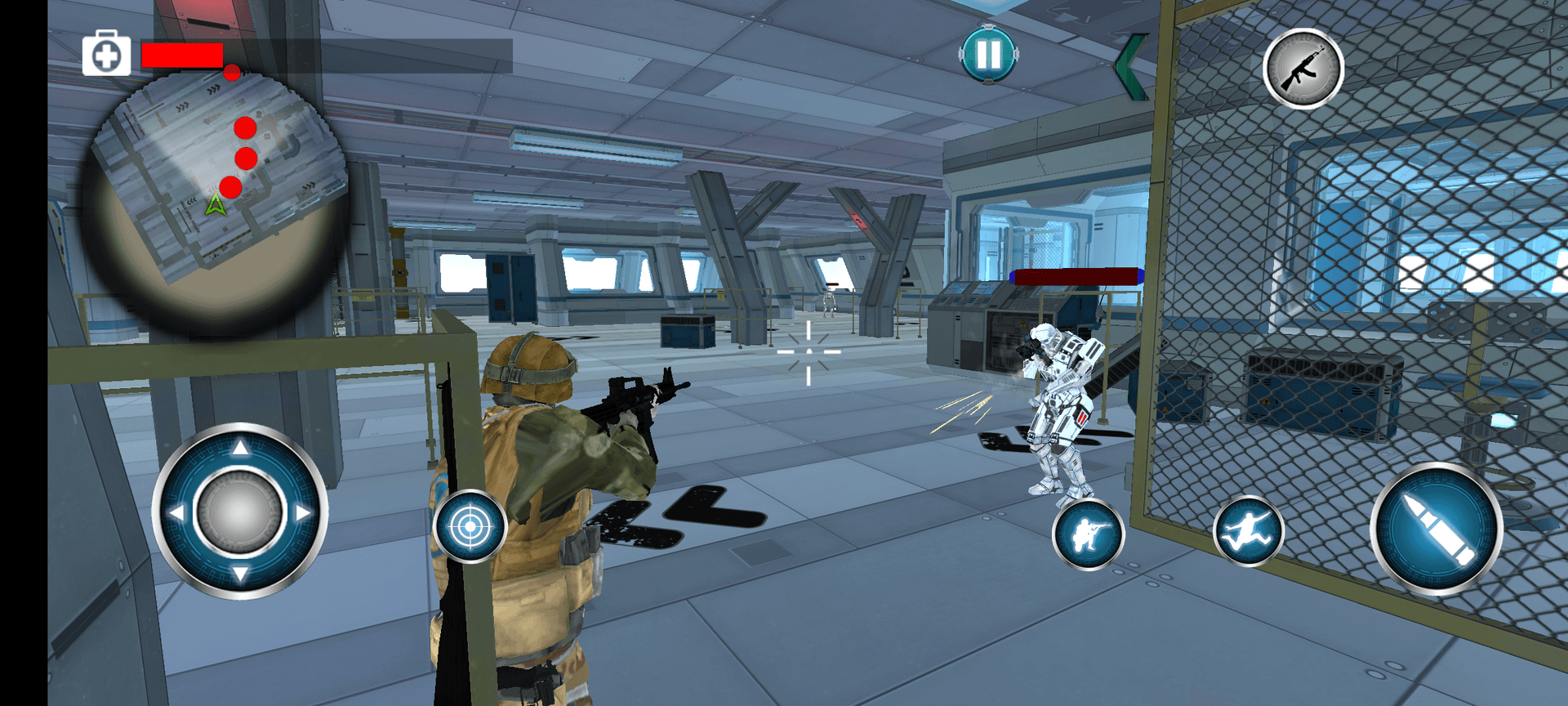 Roboter schießen Streik