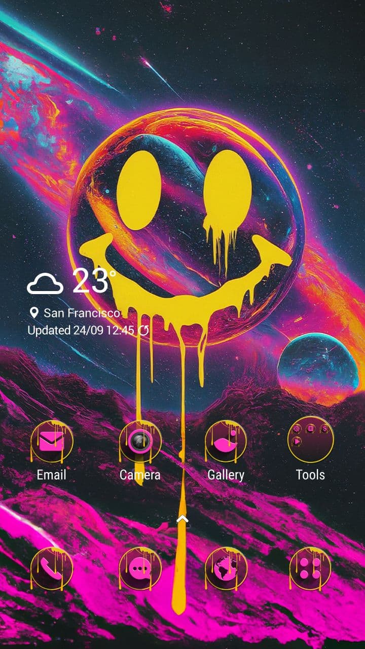 Tropfendes Smiley-Gesicht