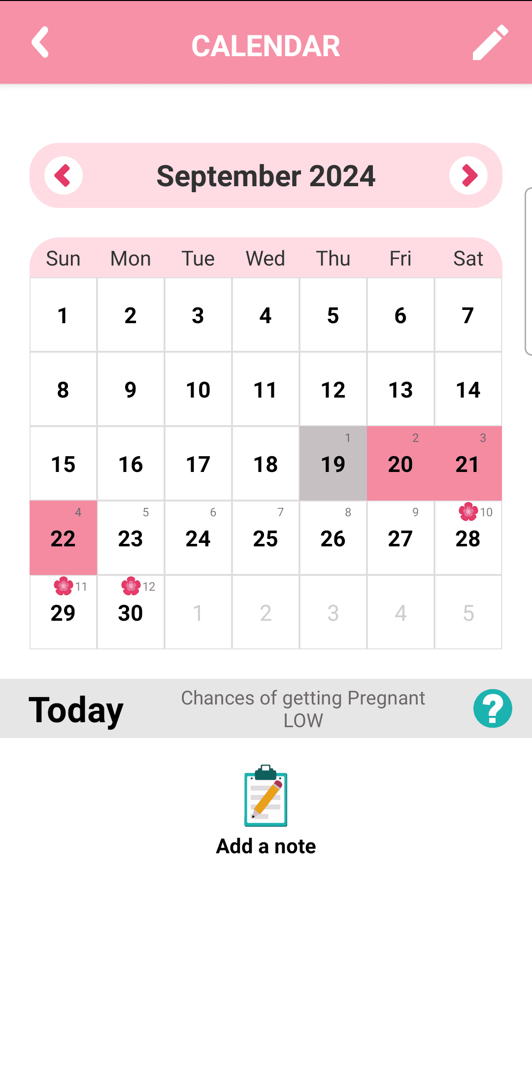 Eva Periode und Ovulation Tracker