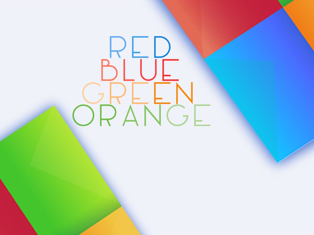 Red Green Blue Orange