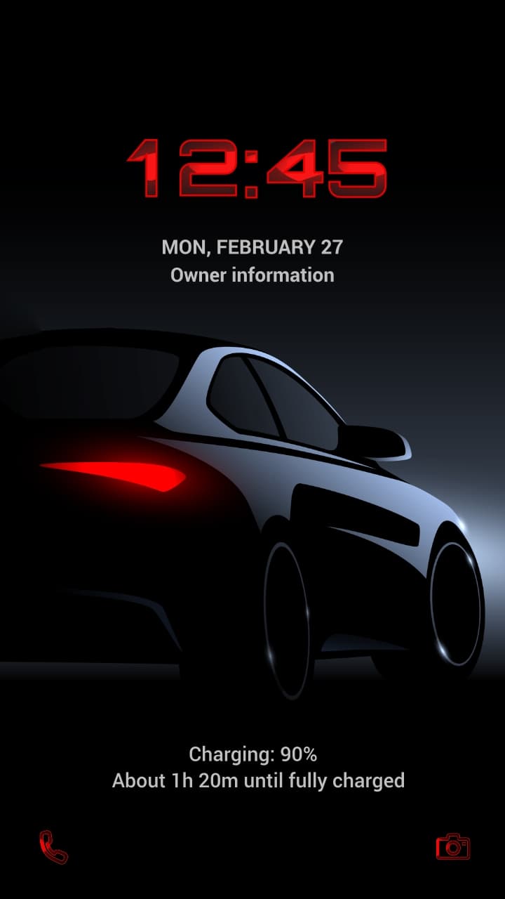 Schwarzes Auto Silhouette