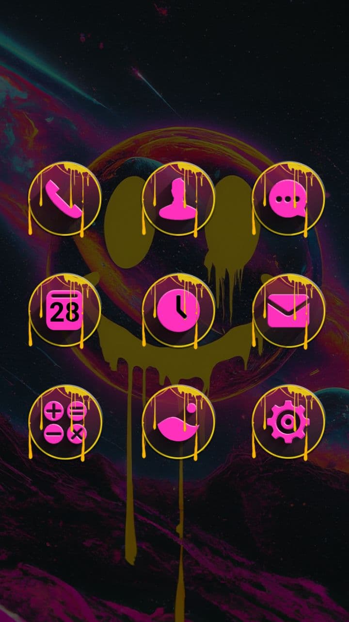 Tropfendes Smiley-Gesicht