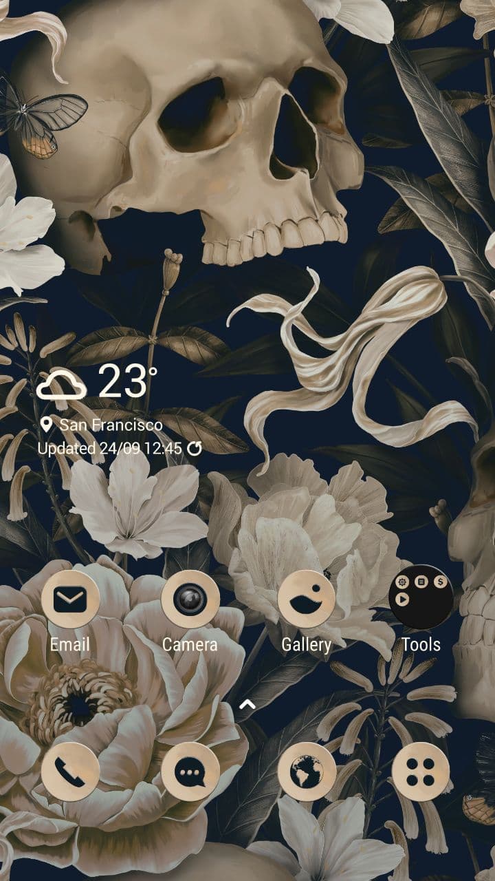 Blumenschädelmuster