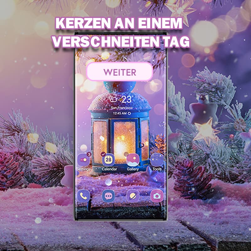 Kerzen An Einem Verschneiten Tag