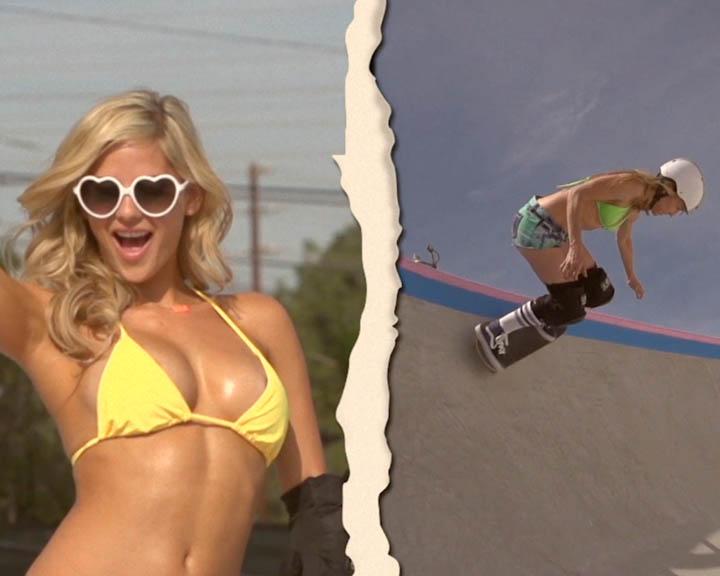 Back to the Sixties im Pink Motel: Skateboarding mit hübschen Playmates