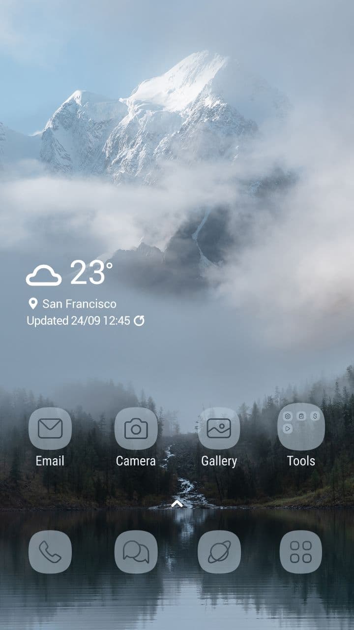 Ruhige Berglandschaft