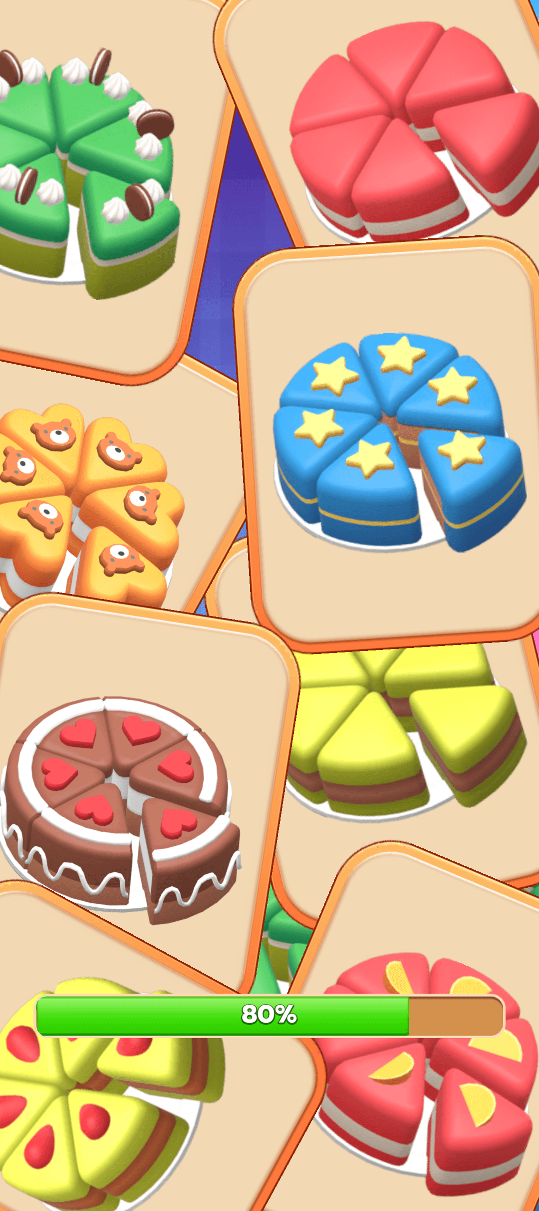 Kuchensortierung: 3D-Kombinationsrätsel