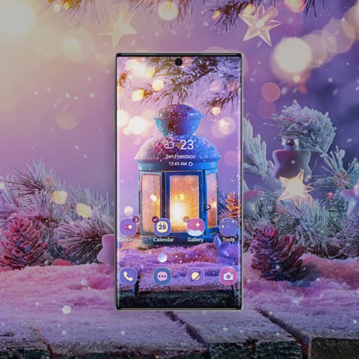 Kerzen An Einem Verschneiten Tag