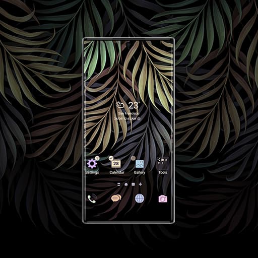 Exotisches Blattmuster