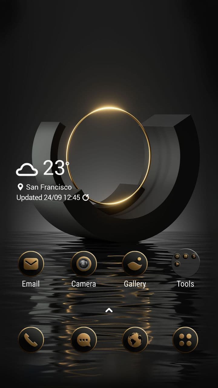 Abstrakter Goldener Ring