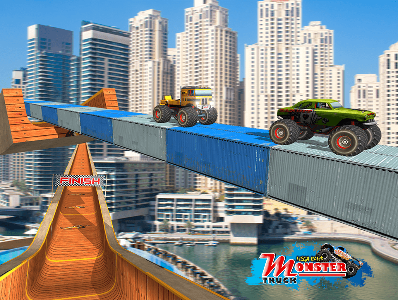 Monster Truck Stunts Mega Ramp