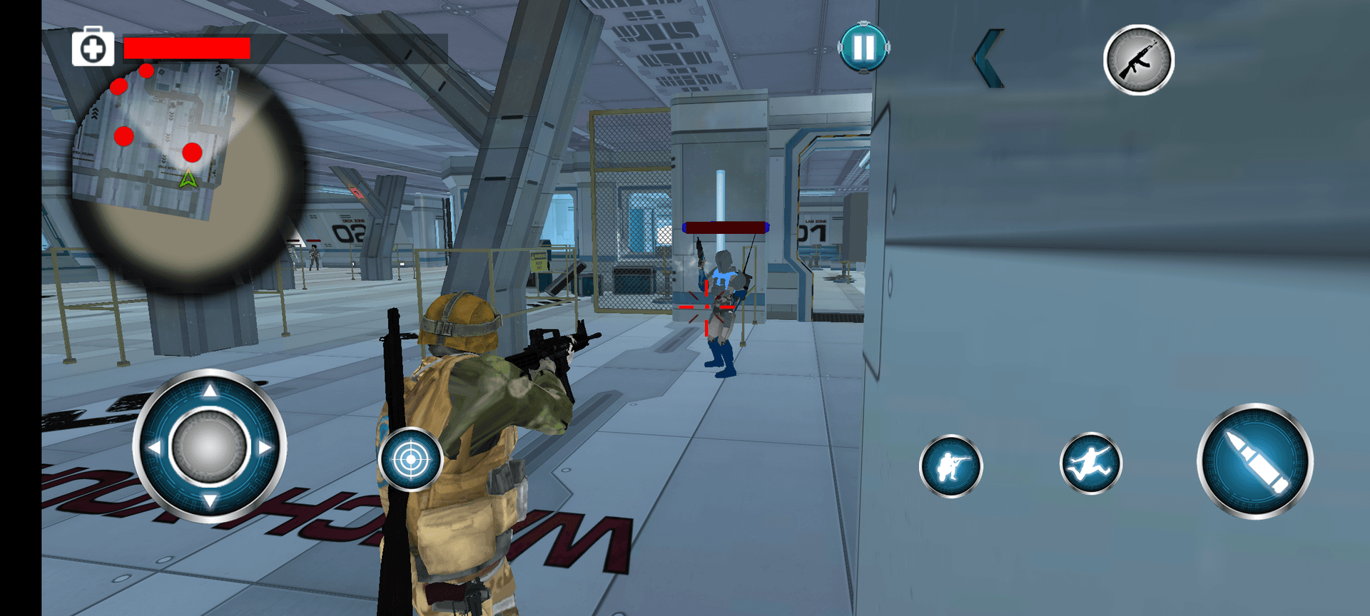 Roboter schießen Streik