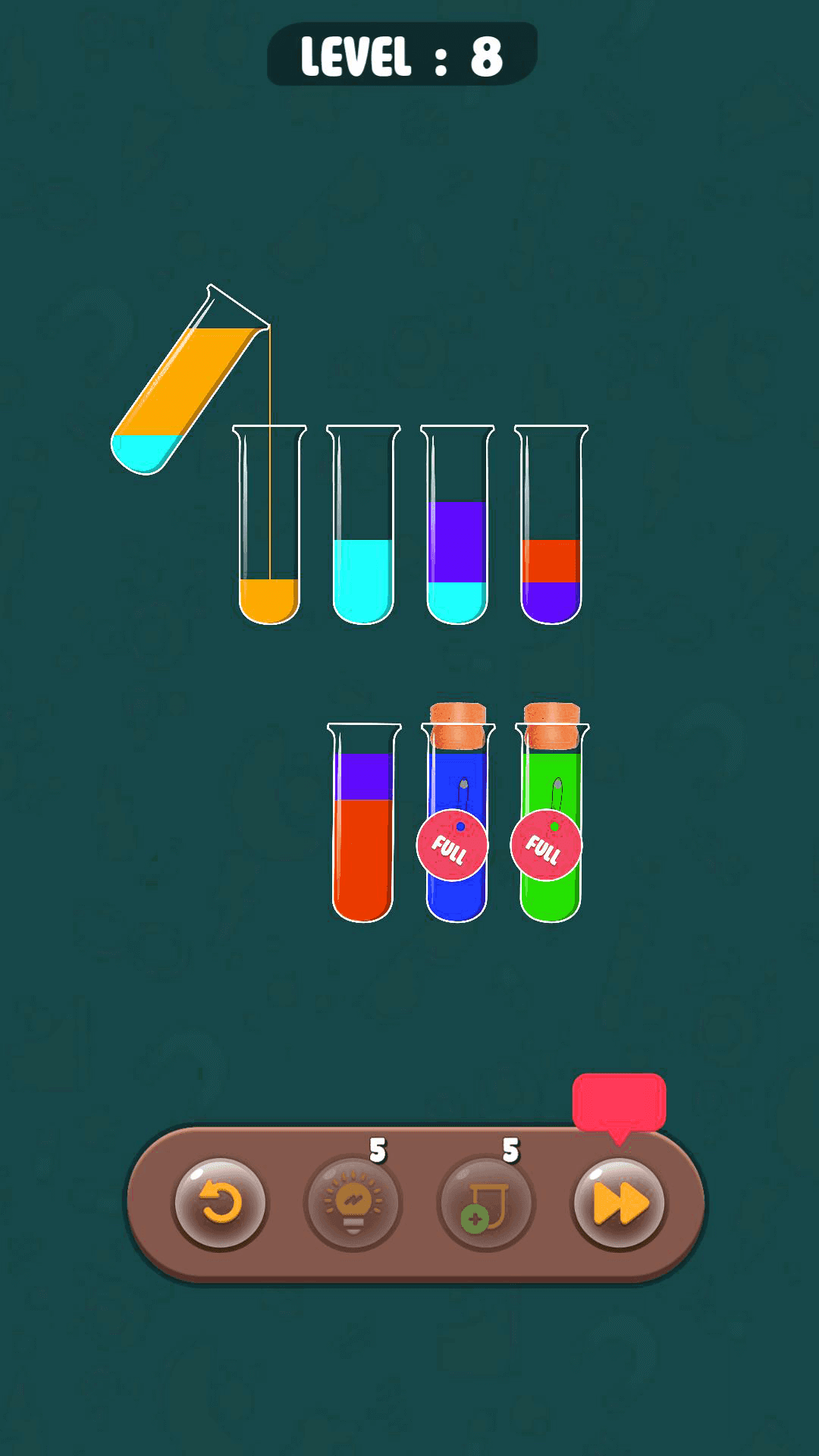 Farbe Wasser sortieren