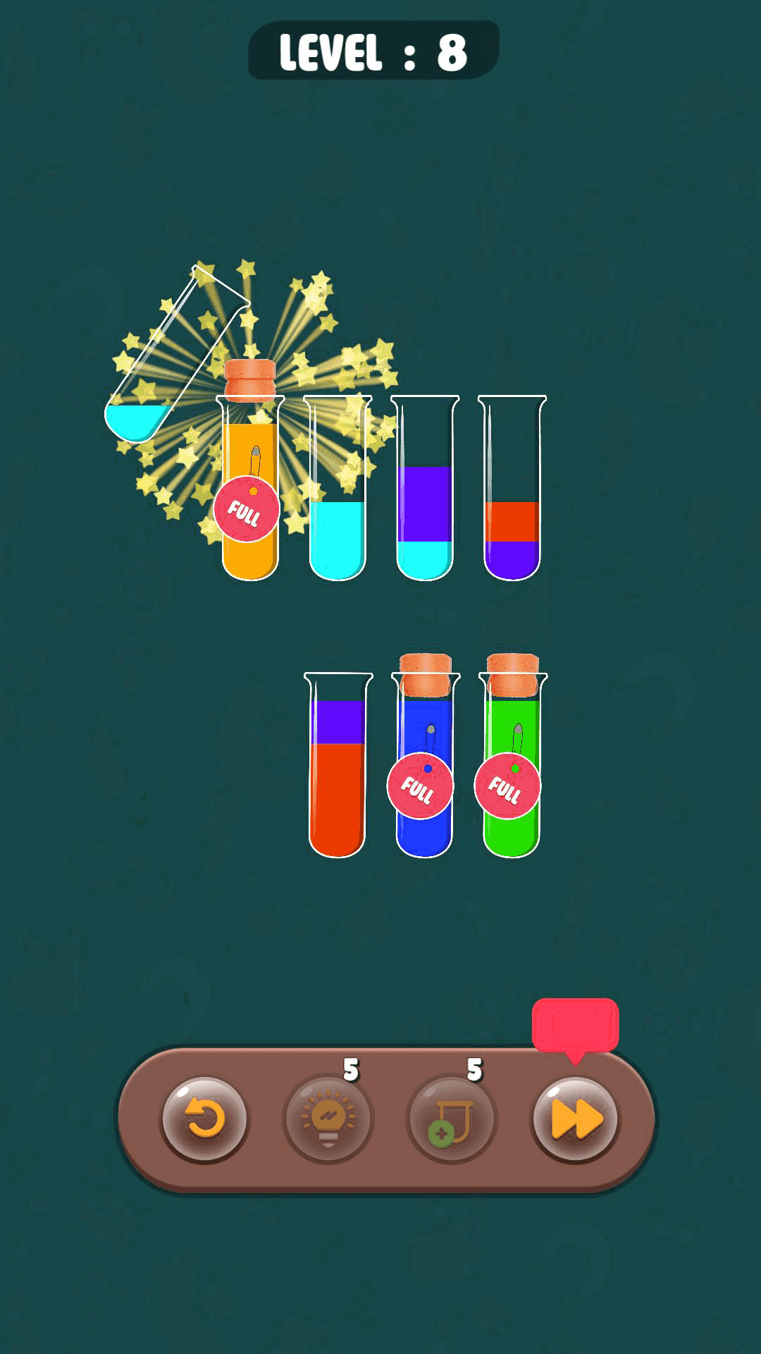 Farbe Wasser sortieren