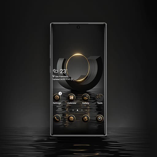 Abstrakter Goldener Ring