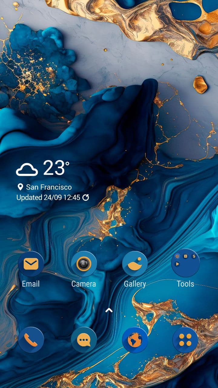 Luxuriöser Blauer Und Goldener Marmor