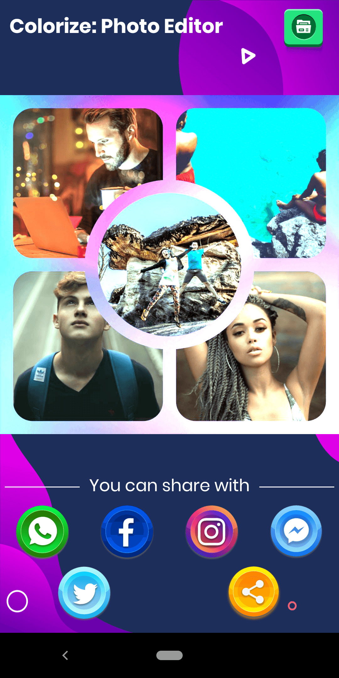 Foto-Editor einfärben