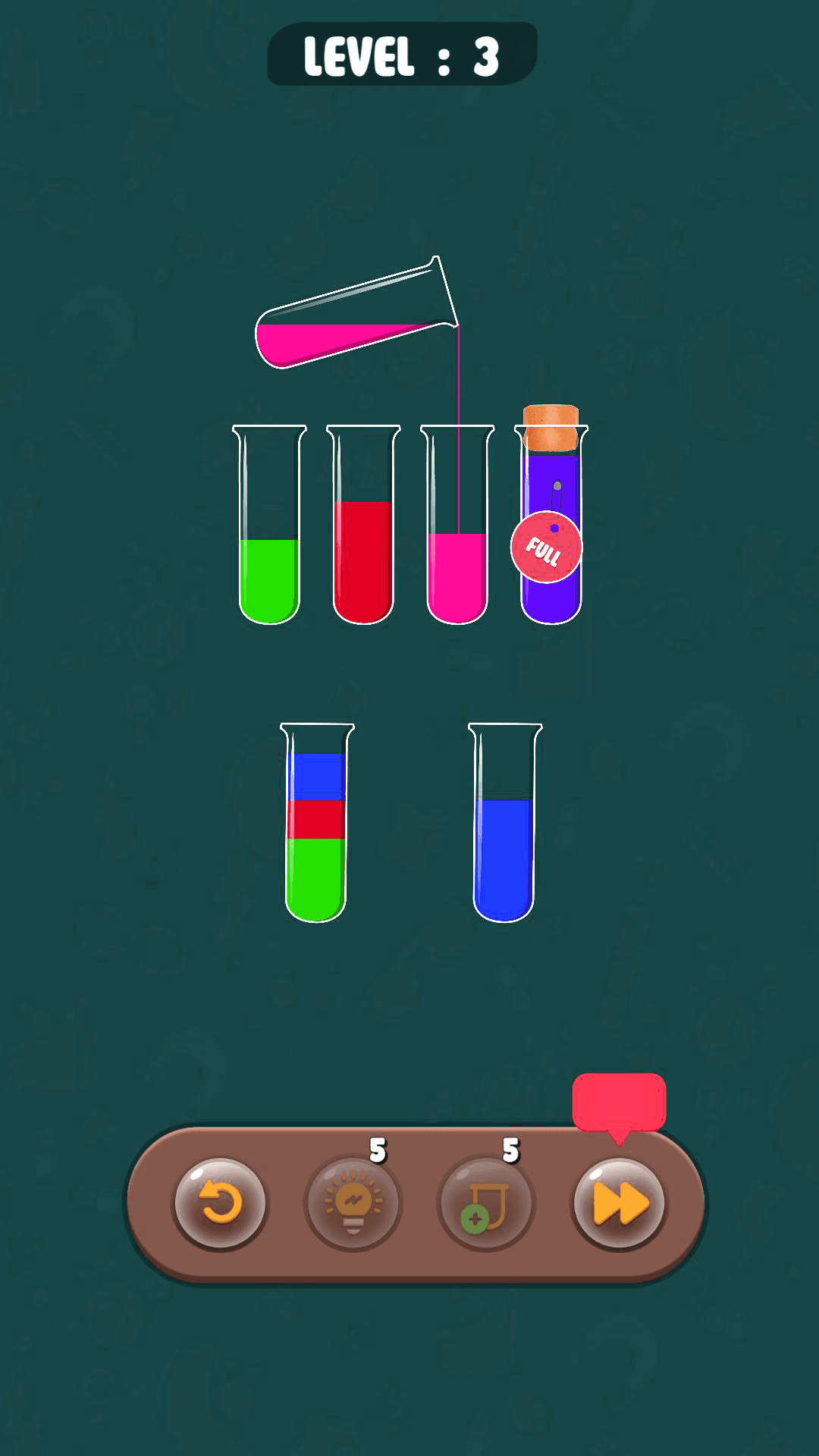 Farbe Wasser sortieren