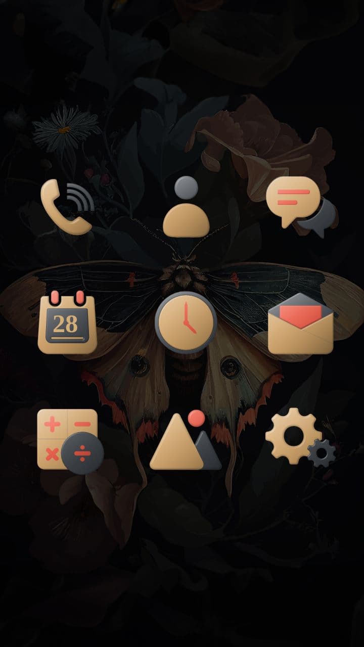 Exotische Motte Und Blumen