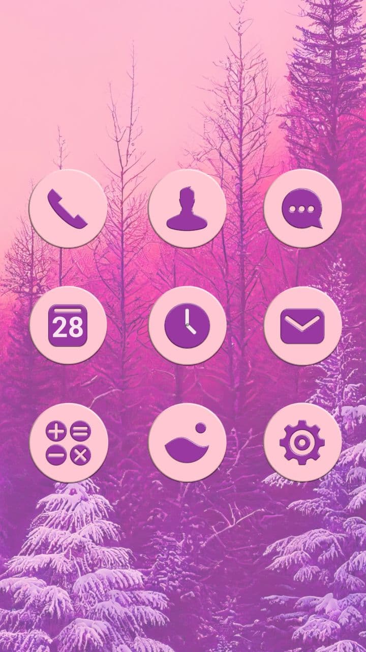 Rosa Winterlandschaft