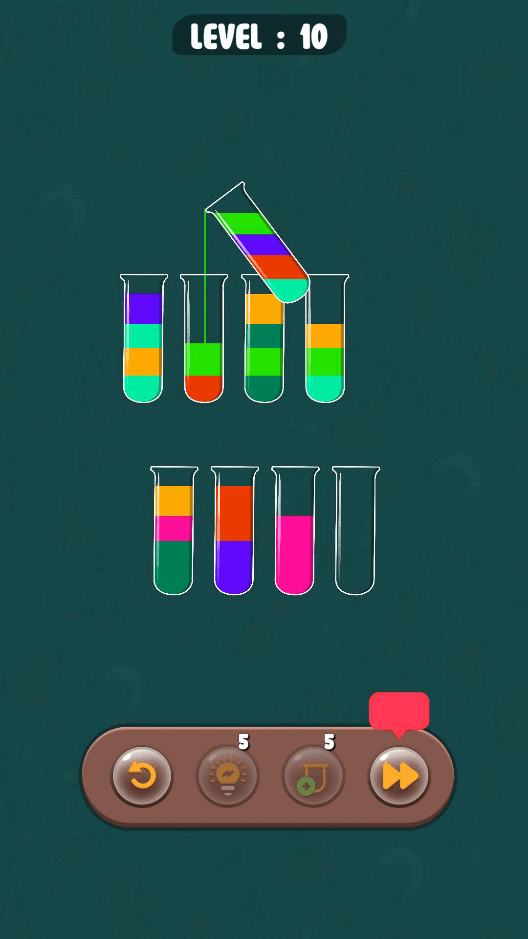 Farbe Wasser sortieren