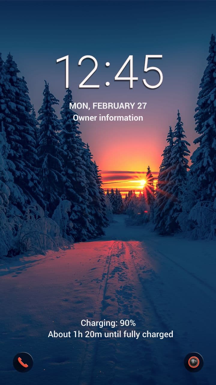 Wunderschöner Wintersonnenuntergang