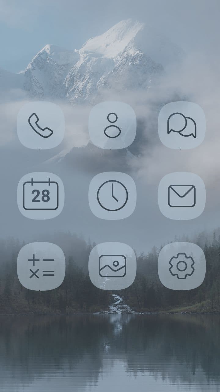 Ruhige Berglandschaft