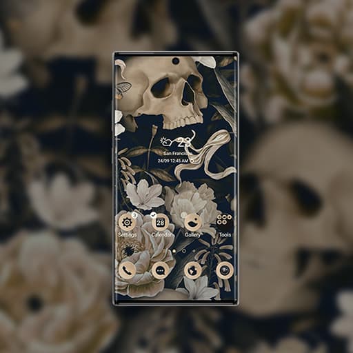 Blumenschädelmuster