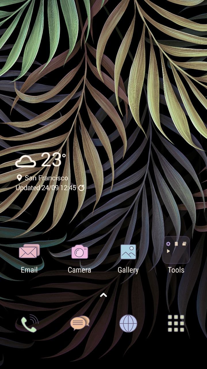 Exotisches Blattmuster