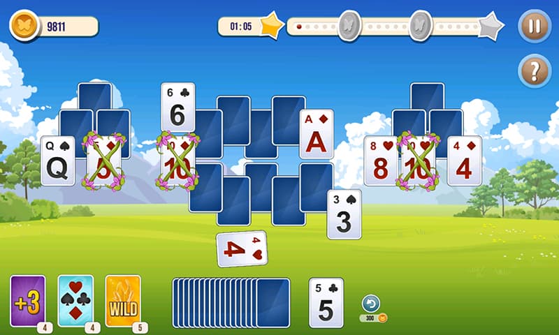 Solitaire TriPeaks Flowers 2