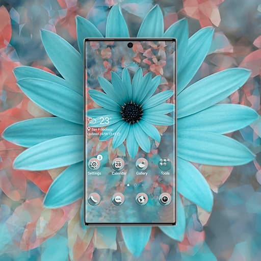 Blaues Schönes Gänseblümchen