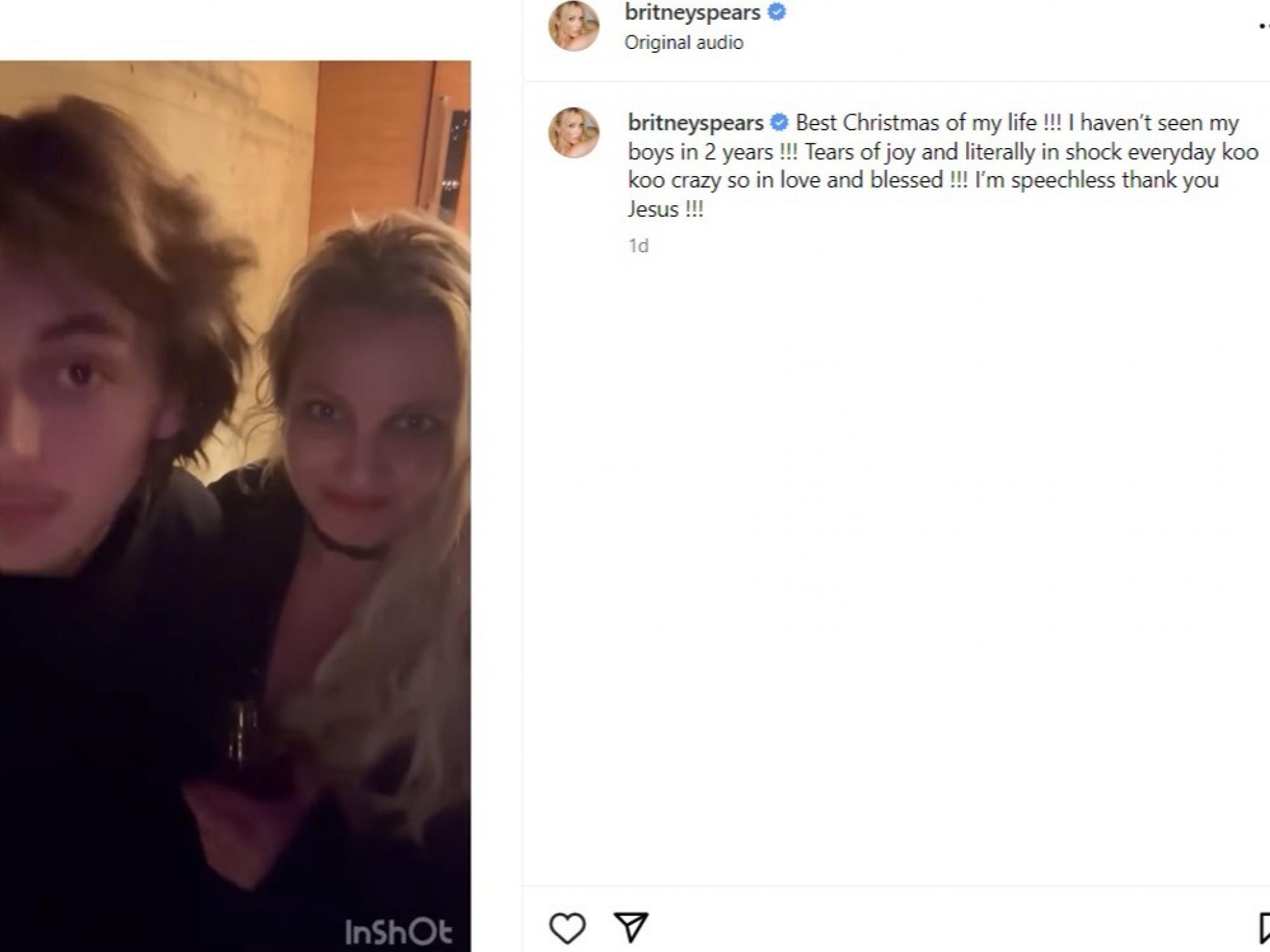 ,Das beste Weihnachten meines Lebens!' Britney Spears trifft ihre Söhne