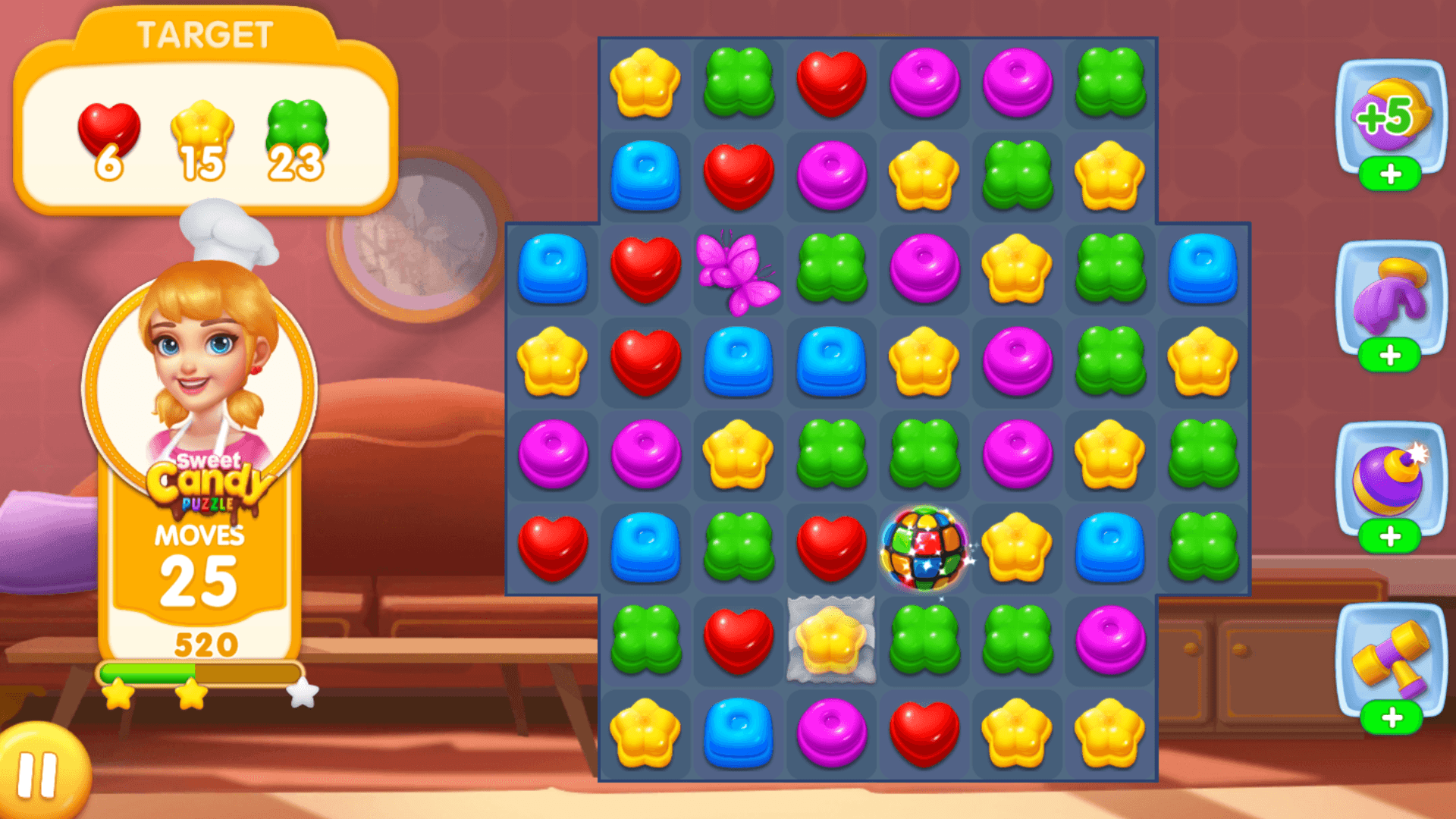 Süßes Bonbon-Puzzle