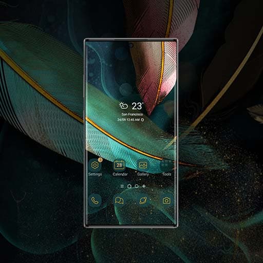 Schöne Bunte Federn