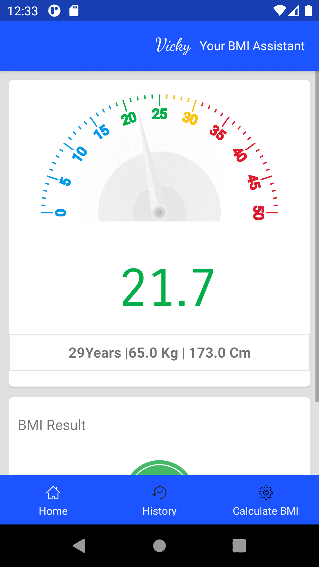 Vicky: Ihr BMI-Assistent
