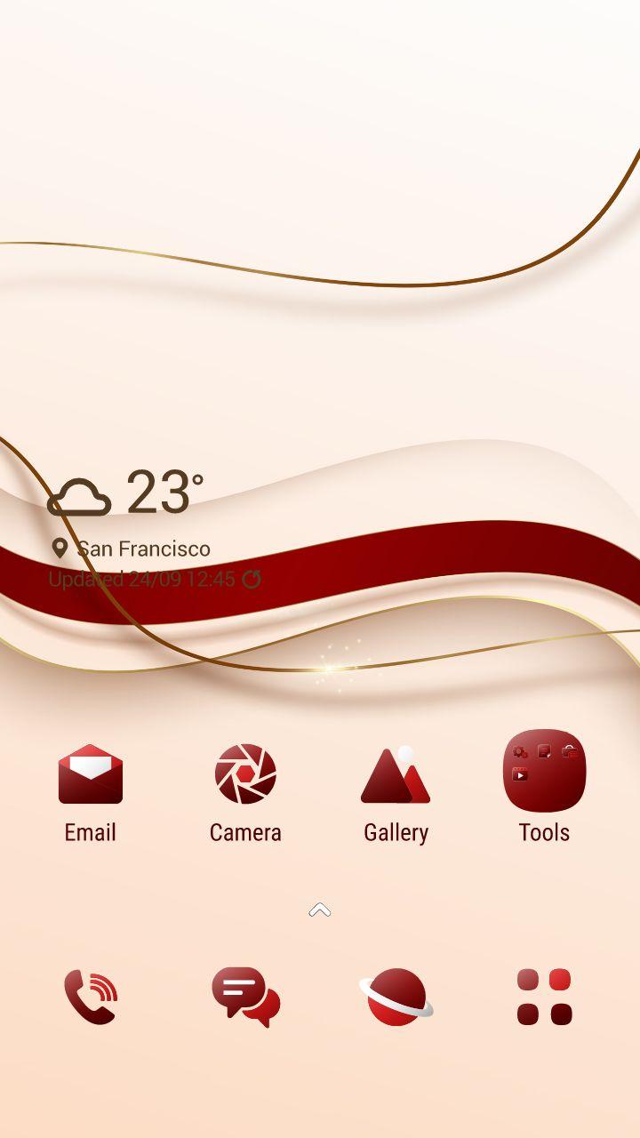 Elegante Rote Linie