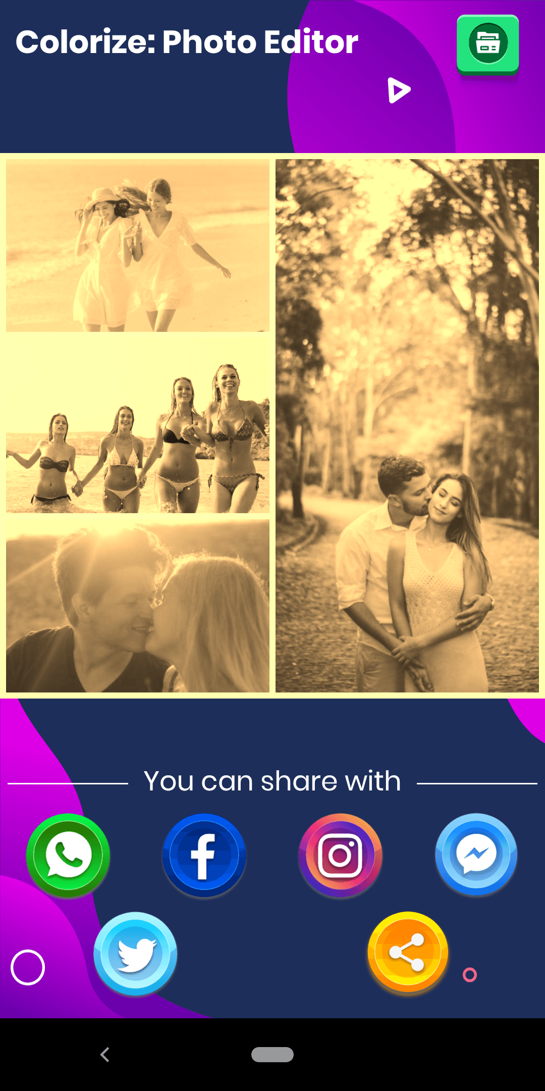 Foto-Editor einfärben