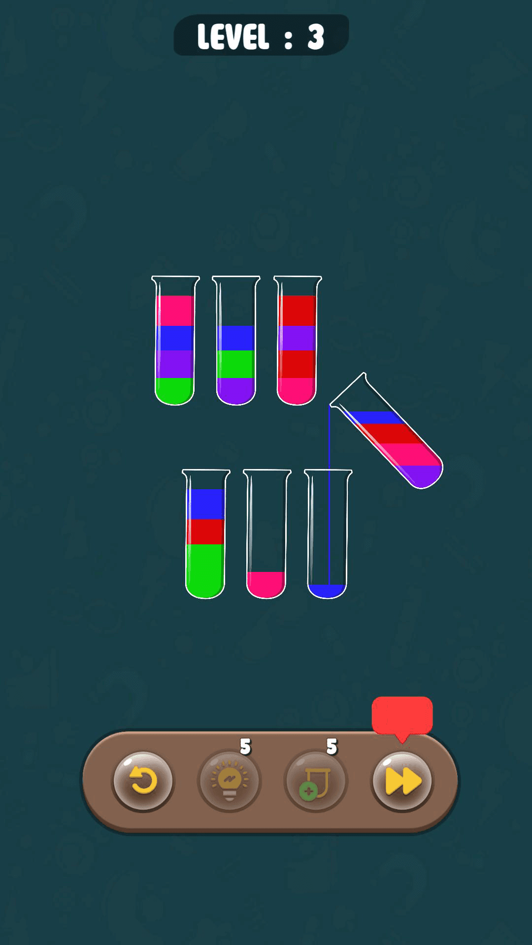 Farbe Wasser sortieren