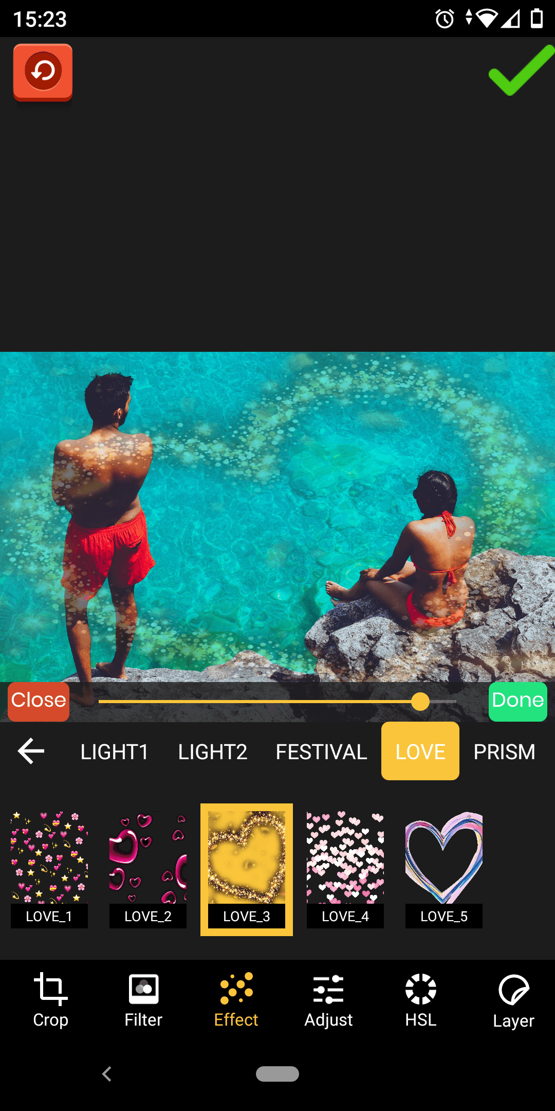 Foto-Editor einfärben