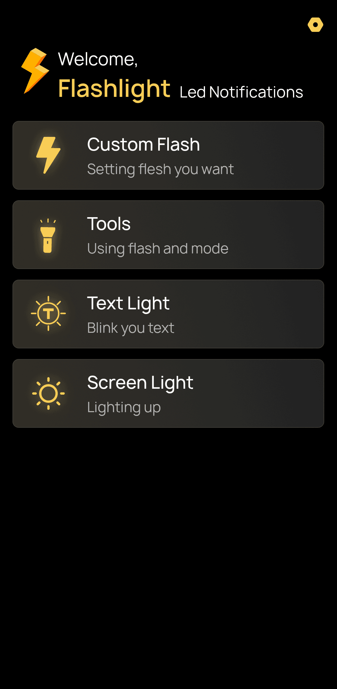 Taschenlampe Led-Benachrichtigungen